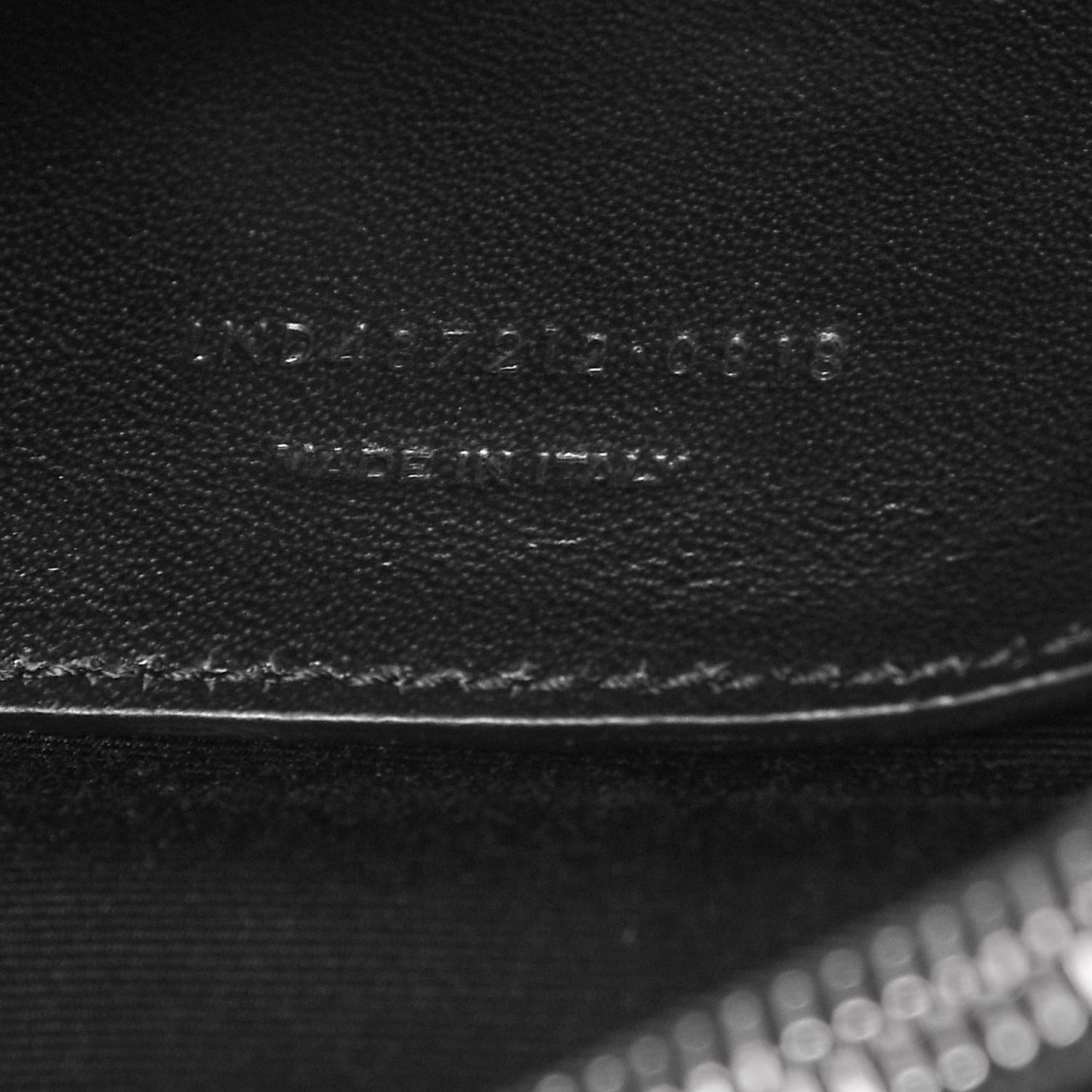 Sheepskin Matelasse Chevron Monogram Large College Satchel Black
