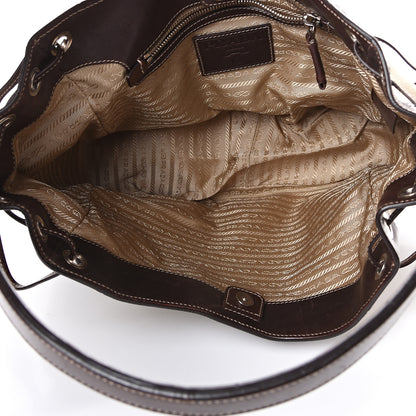 Prada Jacquard Logo Hobo Corda Bruciato 4 of 18