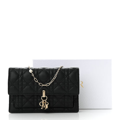 Christian Dior Lambskin Cannage Miss Dior Chain Pouch Black 11 of 11