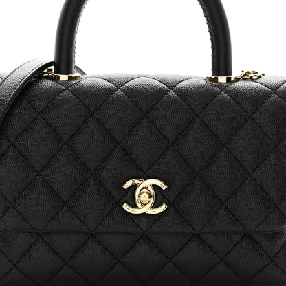 Chanel Caviar Quilted Mini Coco Handle Flap Black 8 of 11