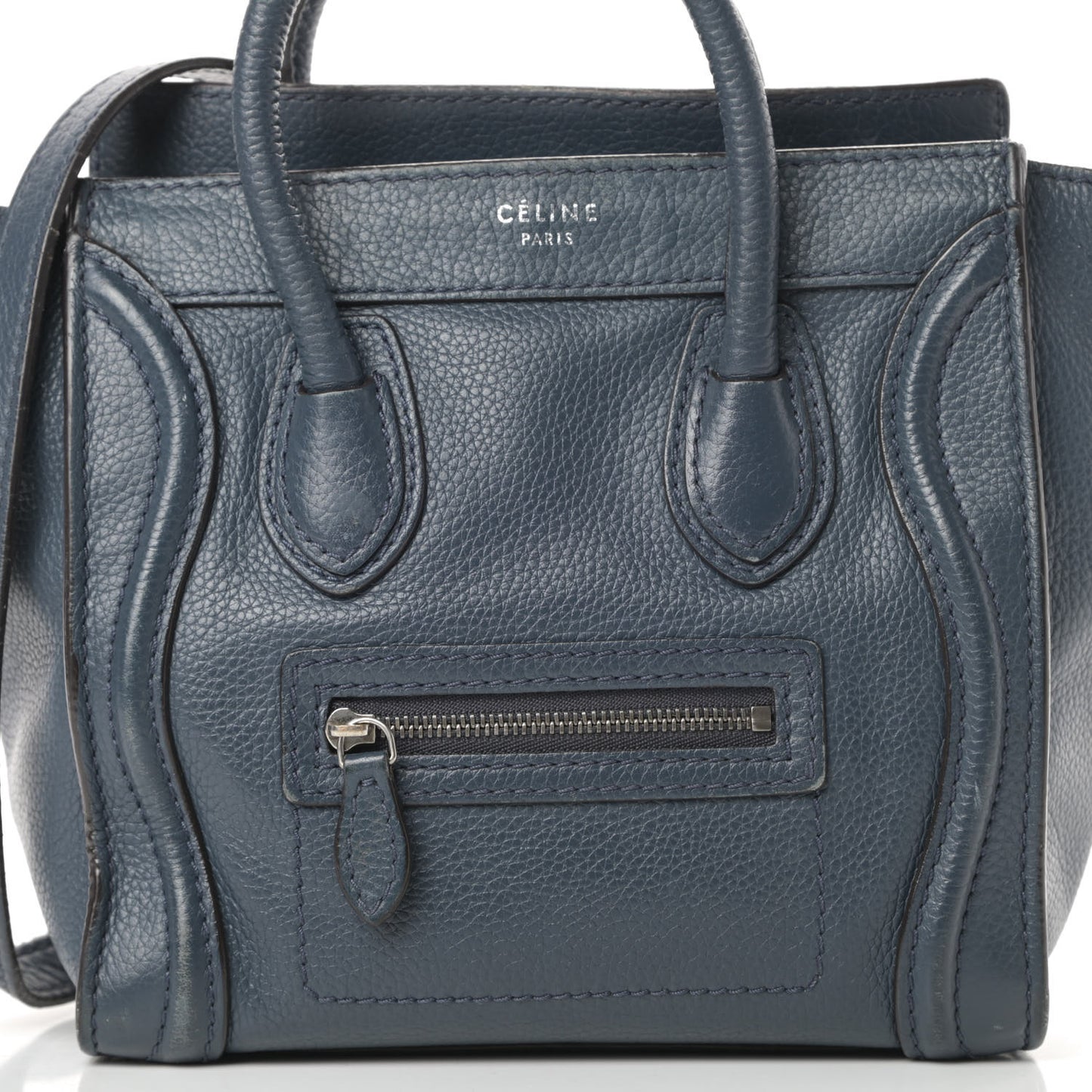 Drummed Calfskin Nano Luggage Orage