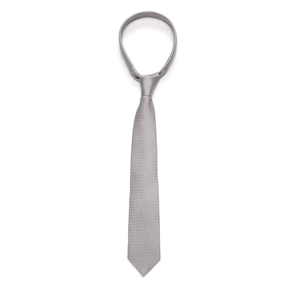 Hermes Mens Silk Printed Faconnee H Neck Tie Gris 1 of 4