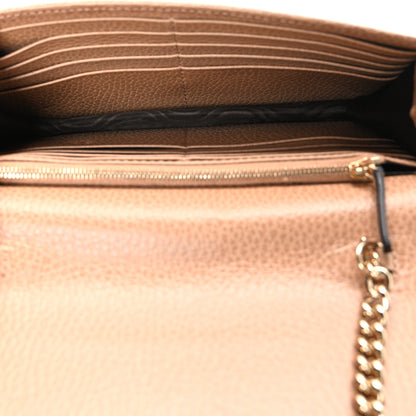 Gucci Dollar Calfskin Interlocking G Chain Wallet Camelia 5 of 11