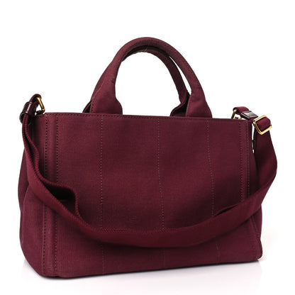 Prada Canapa Crystal Studded Tote Amaranto 3 of 9