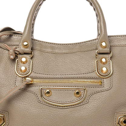 Balenciaga Chevre Gold Metallic Edge Hardware S City Gris Taupe 13 of 13