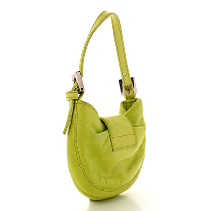 Fendi Nappa Mini Half Moon Baguette Green 3 of 12