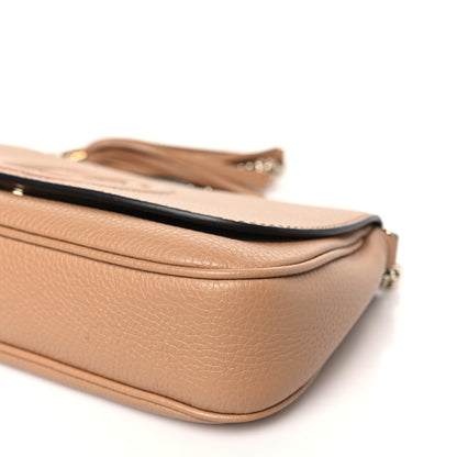 Gucci Pebbled Calfskin Medium Soho Flap Crossbody Camelia 9 of 9