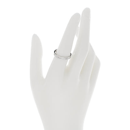 Tiffany Platinum Logo Band Ring 54 7 2 of 4
