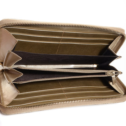 Gucci Metallic Microguccissima Bow Zip Around Wallet Golden Beige 5 of 7