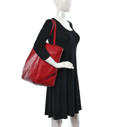 Celine Grained Calfskin Medium Horizontal Cabas Phantom Coquelicot 2 of 19