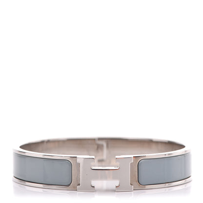 Hermes Enamel Narrow Clic Clac H Bracelet PM Bleu Lin 1 of 5