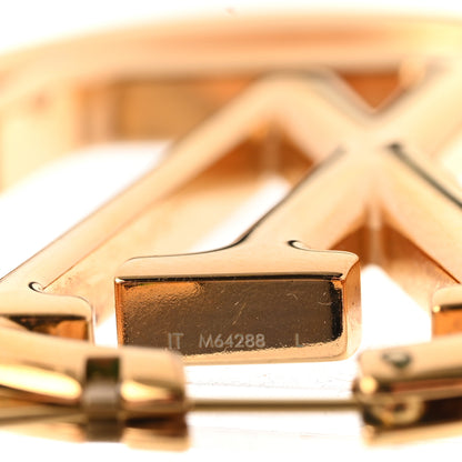 Louis Vuitton Metal Louise Hoop Earrings Gold 4 of 5