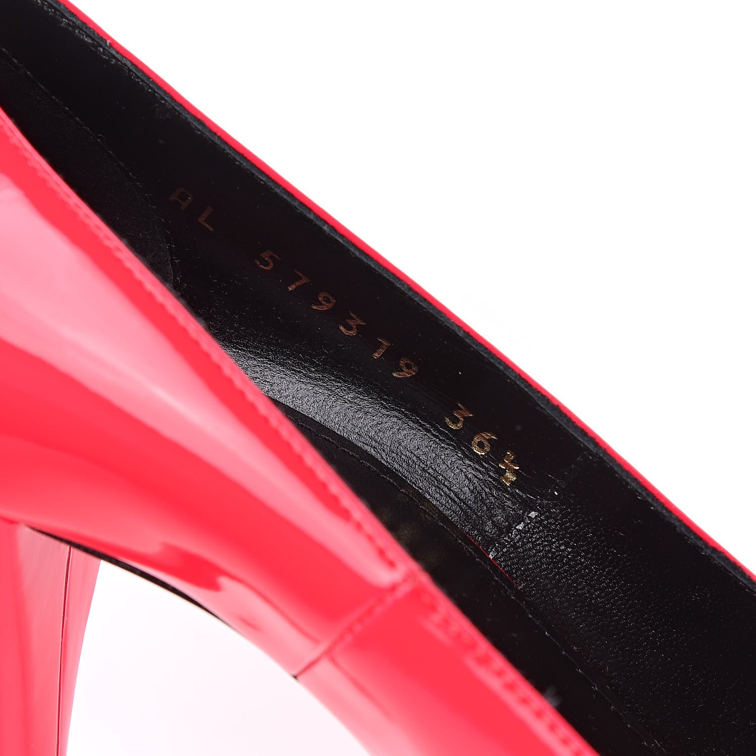 Saint Laurent Patent Calfskin Kiki 85 Pumps 36.5 Fuxia Fluo 8 of 9
