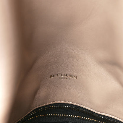 Saint Laurent Lambskin Quilted Small Loulou Puffer Monogram Chain Satchel Dark Beige 6 of 11