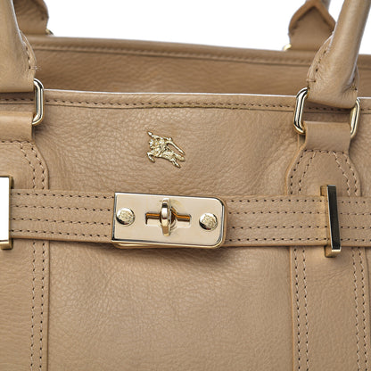 Burberry Grainy Calfskin Top Handle Bag Beige 19 of 19