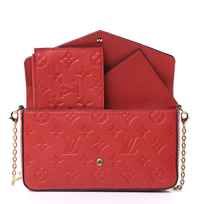 Louis Vuitton Empreinte Pochette Felicie Chain Wallet Cherry 7 of 13