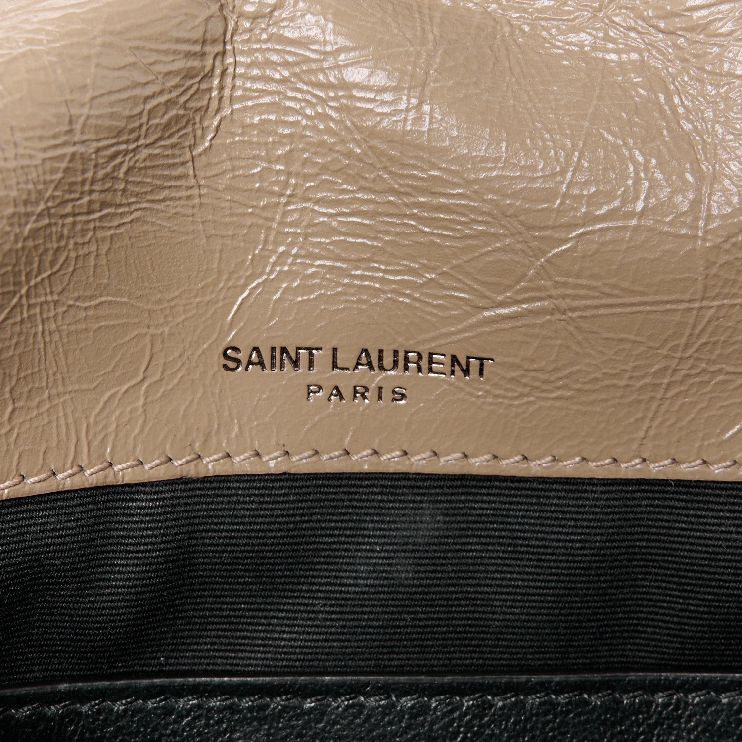 Saint Laurent Crinkled Calfskin Matelasse Monogram Baby Niki Chain Satchel Light Taupe 6 of 11