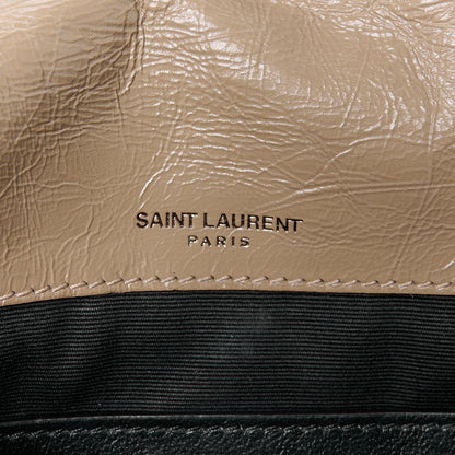 Saint Laurent Crinkled Calfskin Matelasse Monogram Baby Niki Chain Satchel Light Taupe 6 of 11