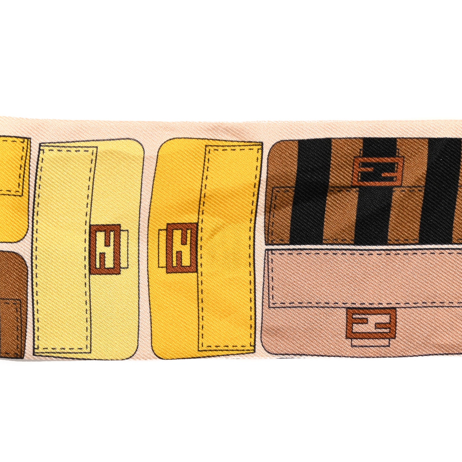Fendi Silk Baguette Wrappy Scarf Multicolor 5 of 5