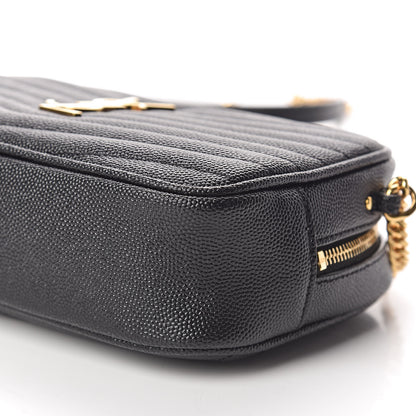 Saint Laurent Grain De Poudre Matelasse Monogram Mini Lou Camera Bag Black 6 of 10
