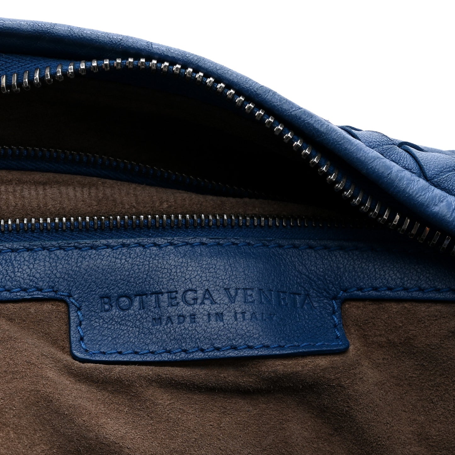 Nappa Intrecciato Medium Veneta Hobo Cobalt