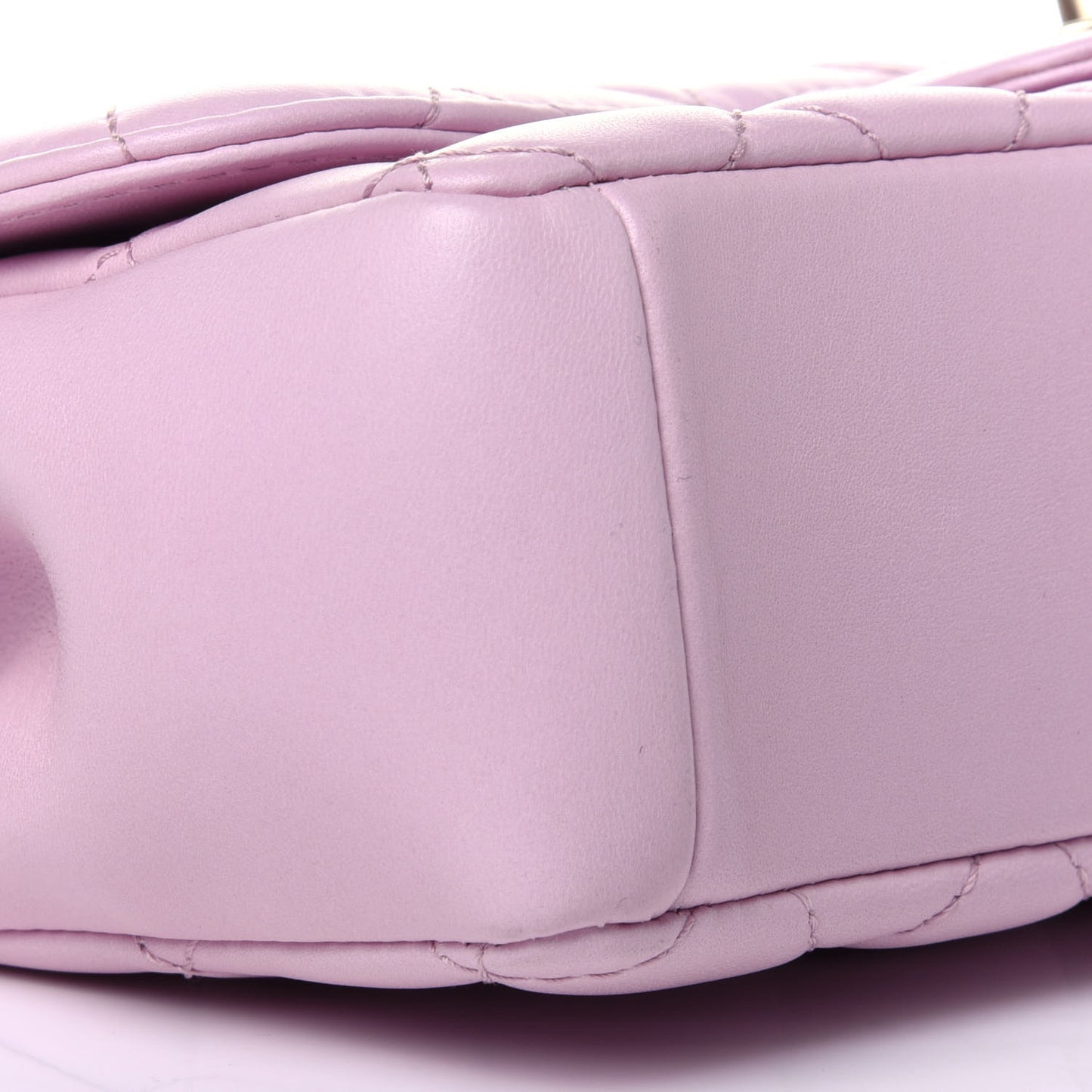 Lambskin Quilted Mini Mademoiselle Chic Flap Pink