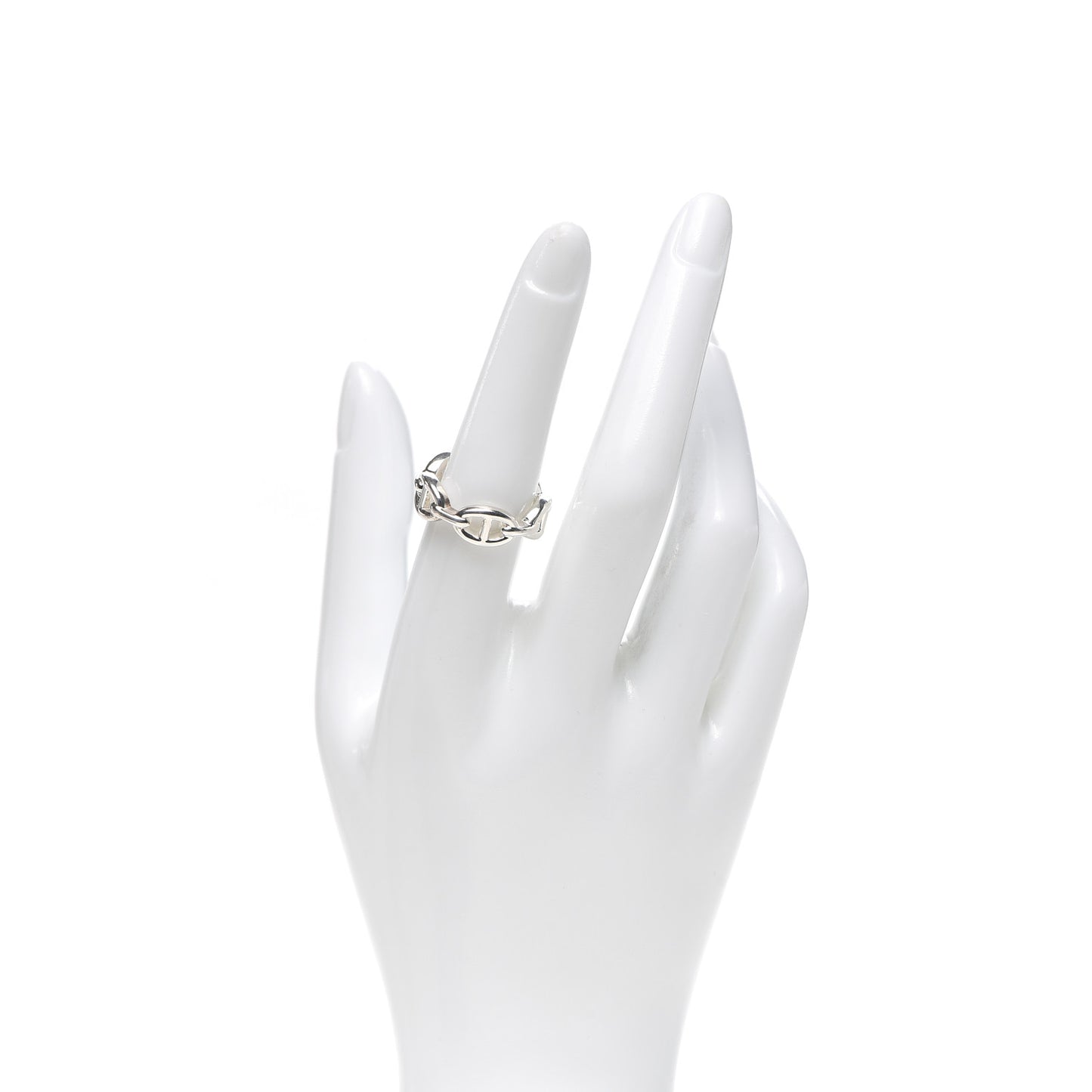 Sterling Silver PM Chaine d'Ancre Enchainee Band Ring 55 7.25
