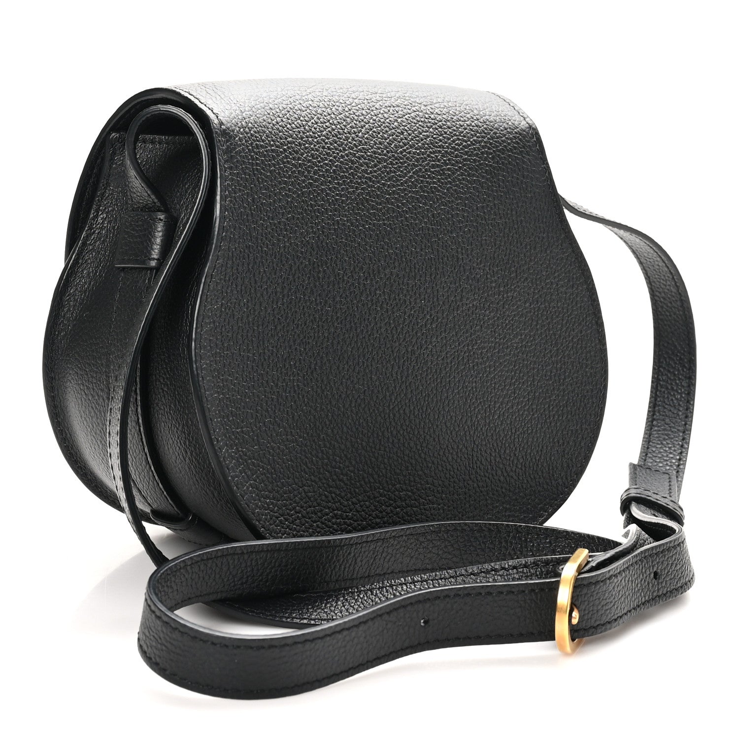 Chloe Grained Calfskin Small Marcie Saddle Bag Black 3 of 9