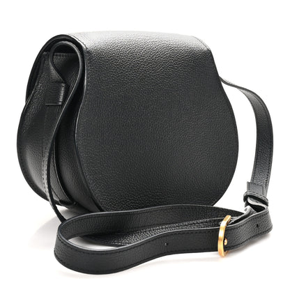 Chloe Grained Calfskin Small Marcie Saddle Bag Black 3 of 9