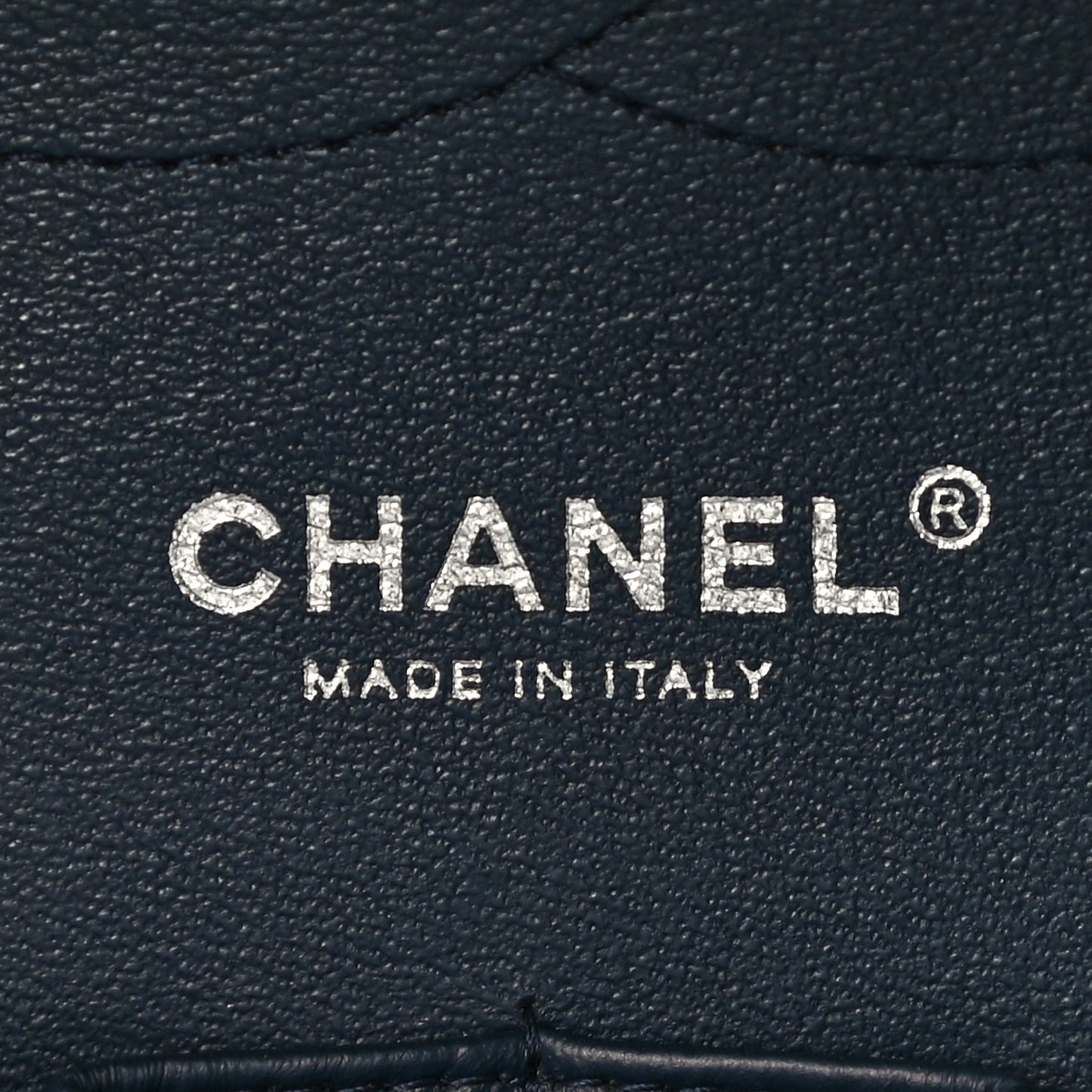 Patent Quilted Jumbo Double Flap Navy