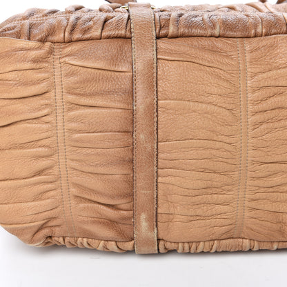 Prada Cervo Deerskin Gaufre Dome Satchel Naturale 14 of 30