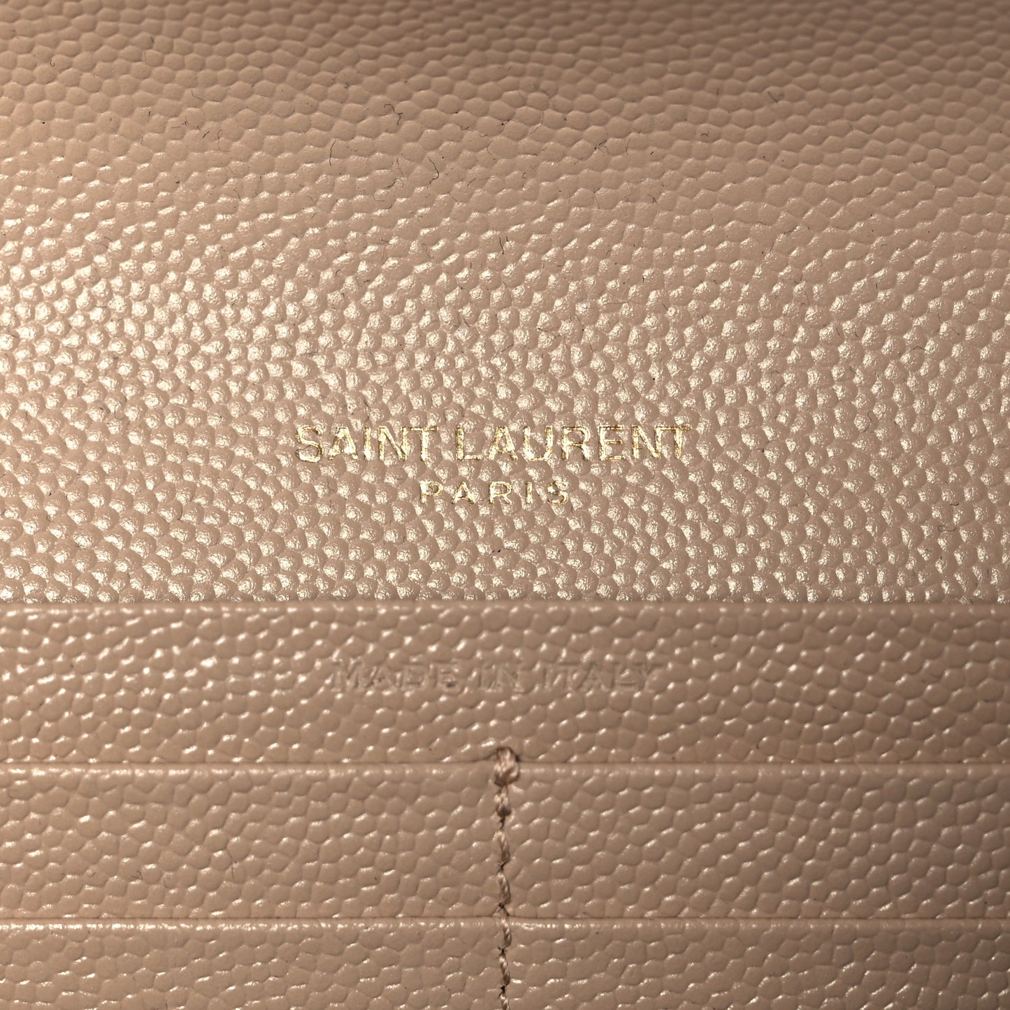 Grain De Poudre Matelasse Chevron Monogram Flap Wallet Taupe