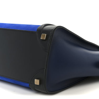 Celine Nubuck Smooth Calfskin Micro Tri-Color Luggage Bright Blue 10 of 10
