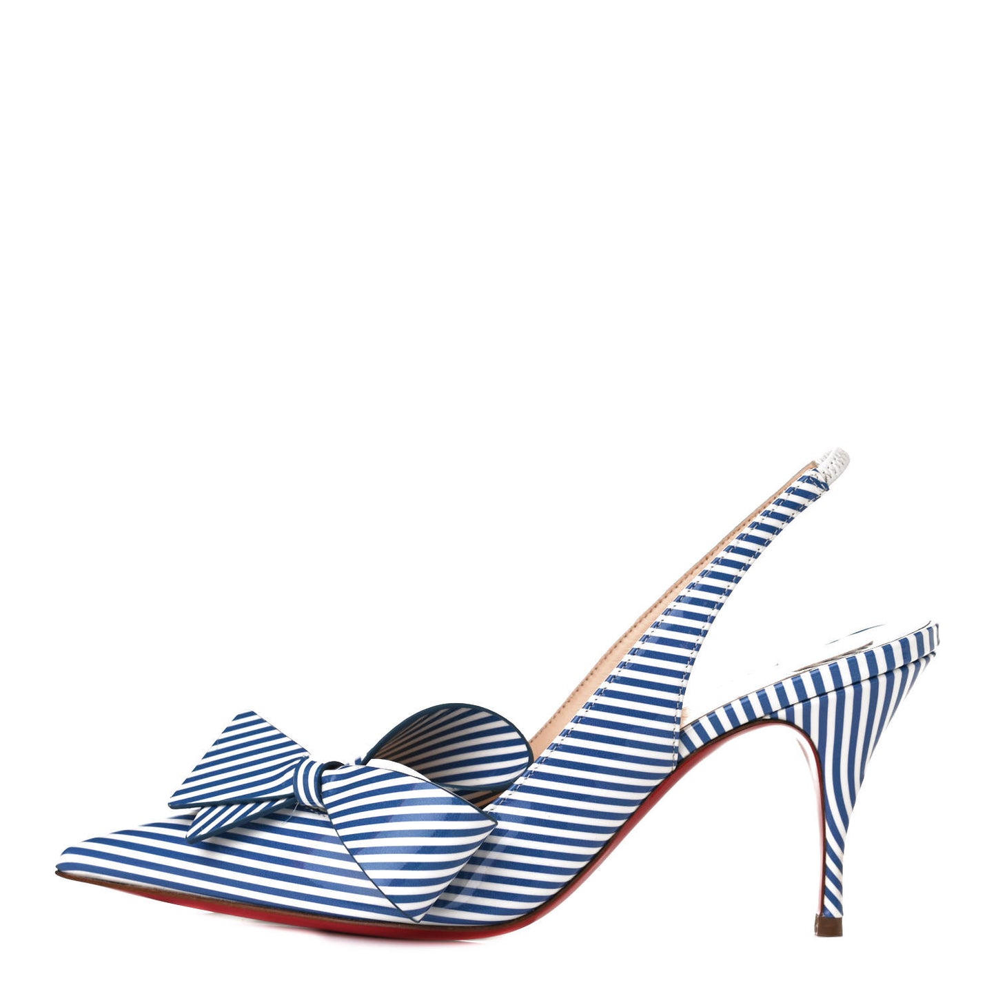 Patent Stripes Clare Nodo 80 Pumps 36 Jeans White