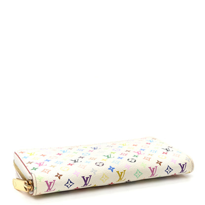 Louis Vuitton Monogram Multicolor Zippy Wallet White Orange 4 of 7