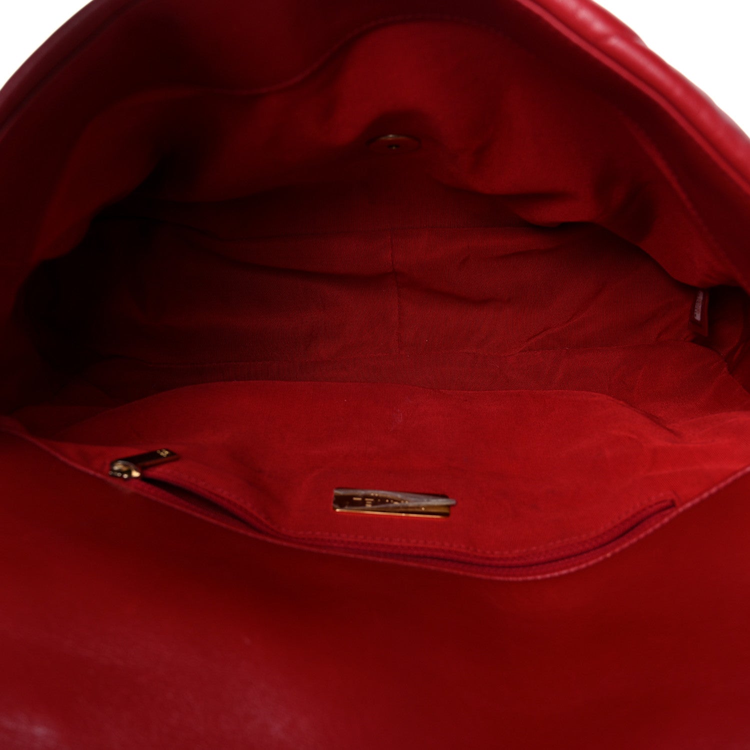 Chanel Goatskin Quilted Maxi Chanel 19 Flap Red 5 of 16