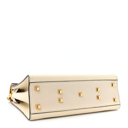 Valentino Garavani VALENTINO GARAVANI Grained Calfskin Medium My Rockstud Frame Bag Light Ivory 4 of 14