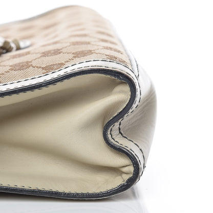 Gucci Monogram Margaux Calfskin Medium Emily Chain Shoulder Bag Beige Ebony Mystic White 17 of 17