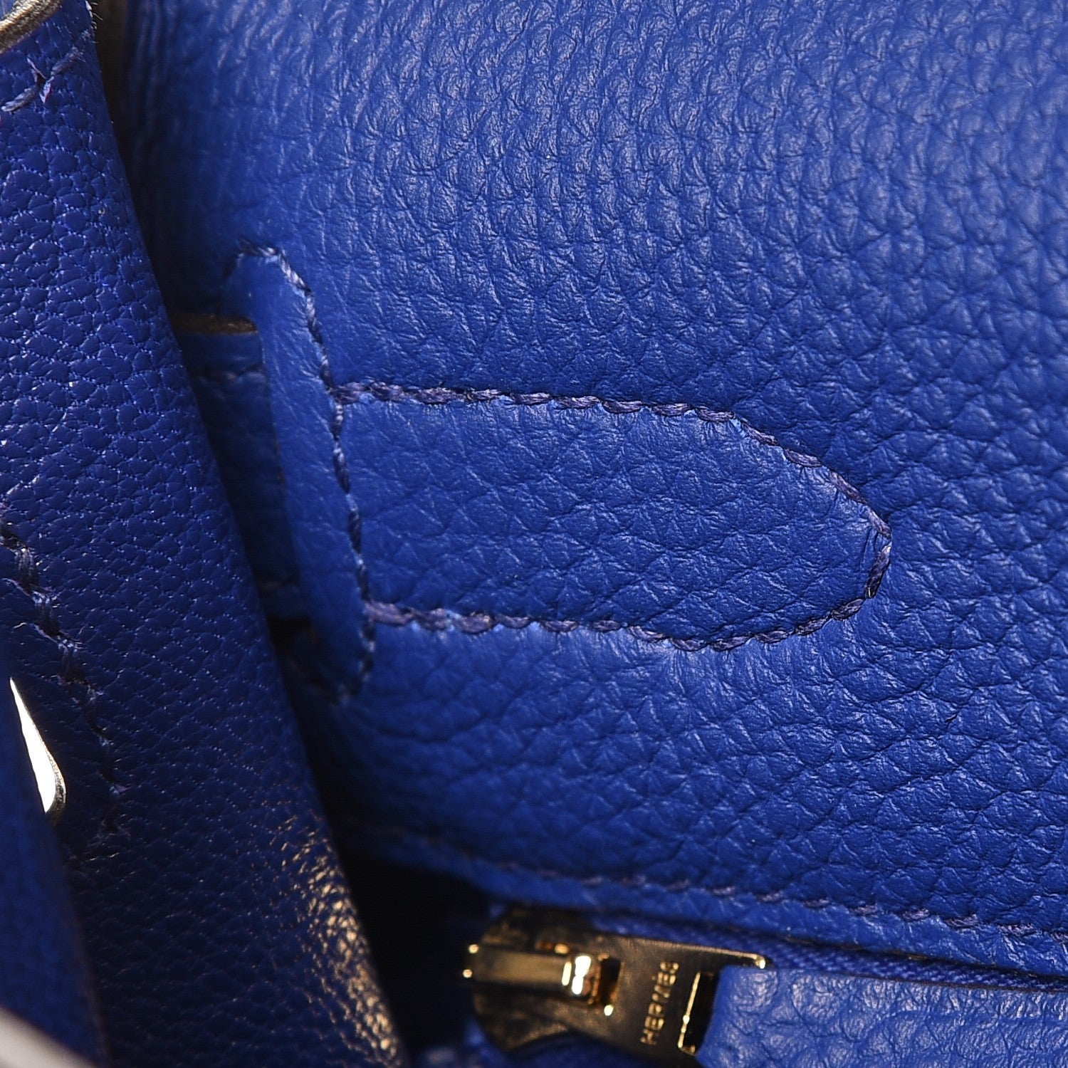 Hermes Togo Kelly Retourne 32 Bleu Electrique 16 of 35