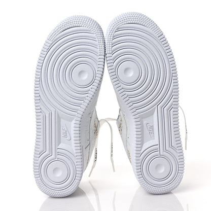 Louis Vuitton X NIKE AIR FORCE 1 Calfskin Monogram Mens Low Top Sneakers 7.5 White 6 of 8