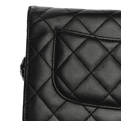 Chanel Lambskin Quilted Wallet On Chain WOC Black 27 of 31