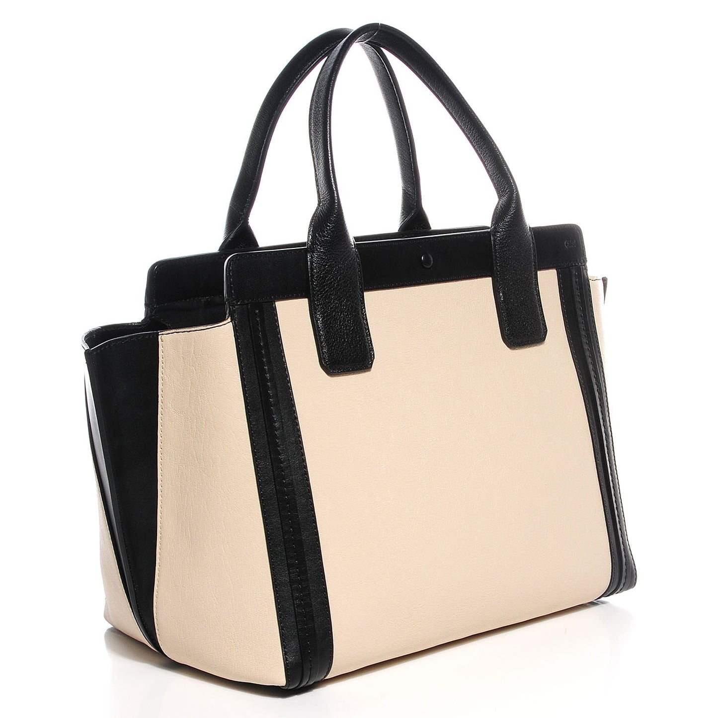 Sheepskin Small Alison East West Tote Husky White