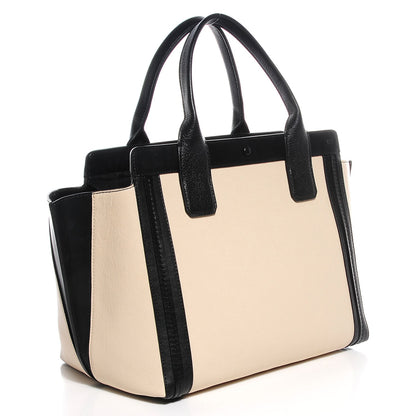 Chloe Sheepskin Small Alison East West Tote Husky White 3 of 9