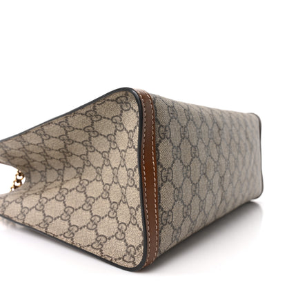 Gucci GG Supreme Monogram Medium Padlock Tote Beige Cuir 9 of 10