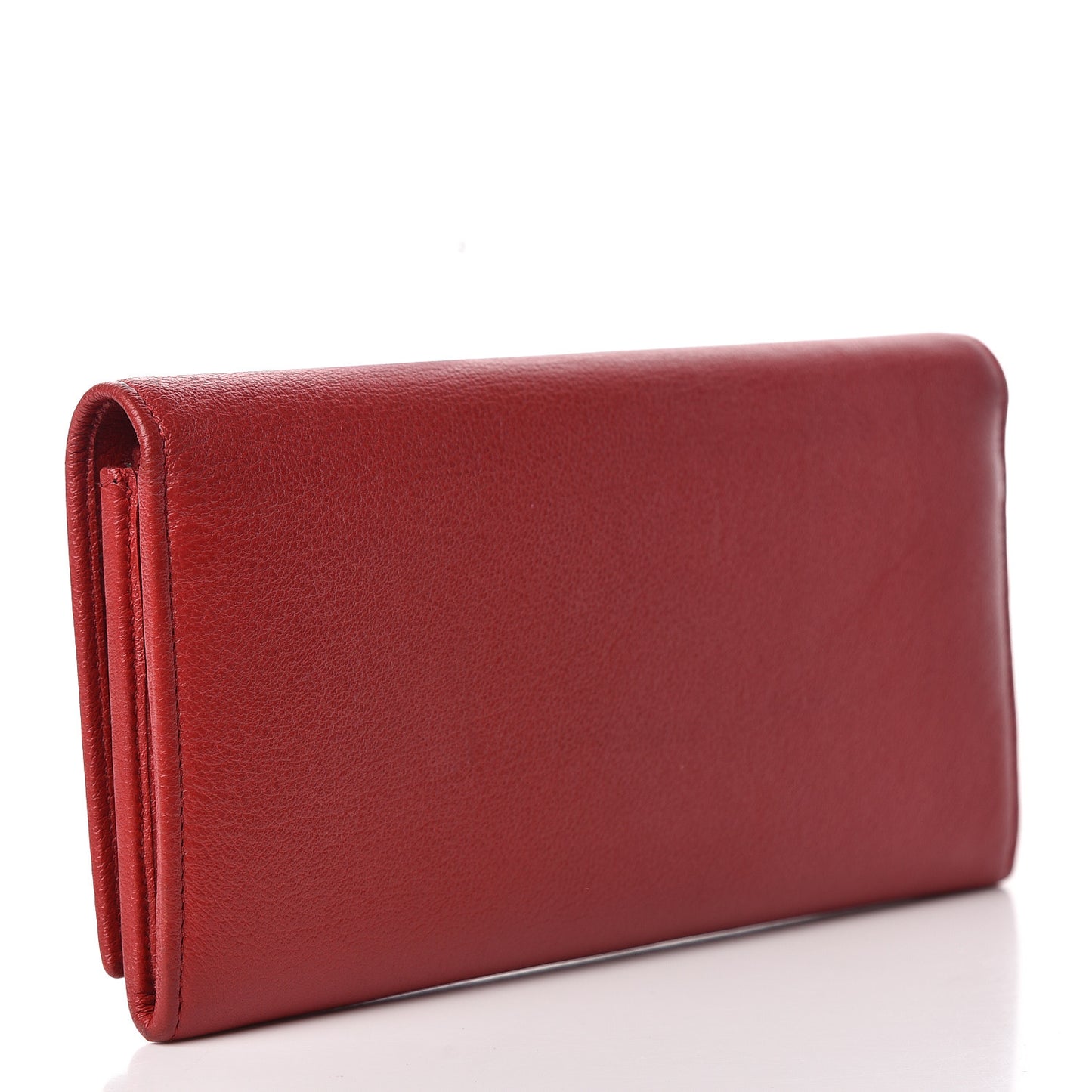 Goatskin Belle De Jour Flap Wallet Rouge Orient