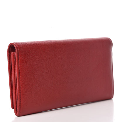 Saint Laurent Goatskin Belle De Jour Flap Wallet Rouge Orient 3 of 11