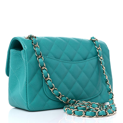 Chanel Caviar Quilted Mini Rectangular Flap Turquoise 2 of 8