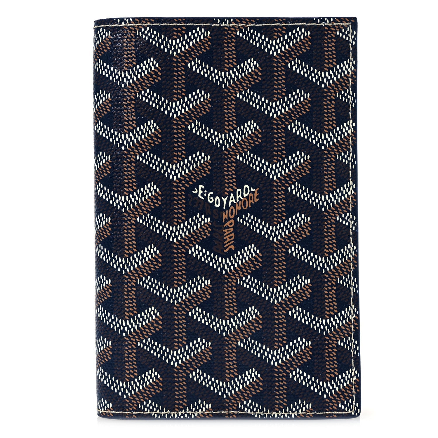 Goyard Goyardine Grenelle Passport Wallet Navy 1 of 7