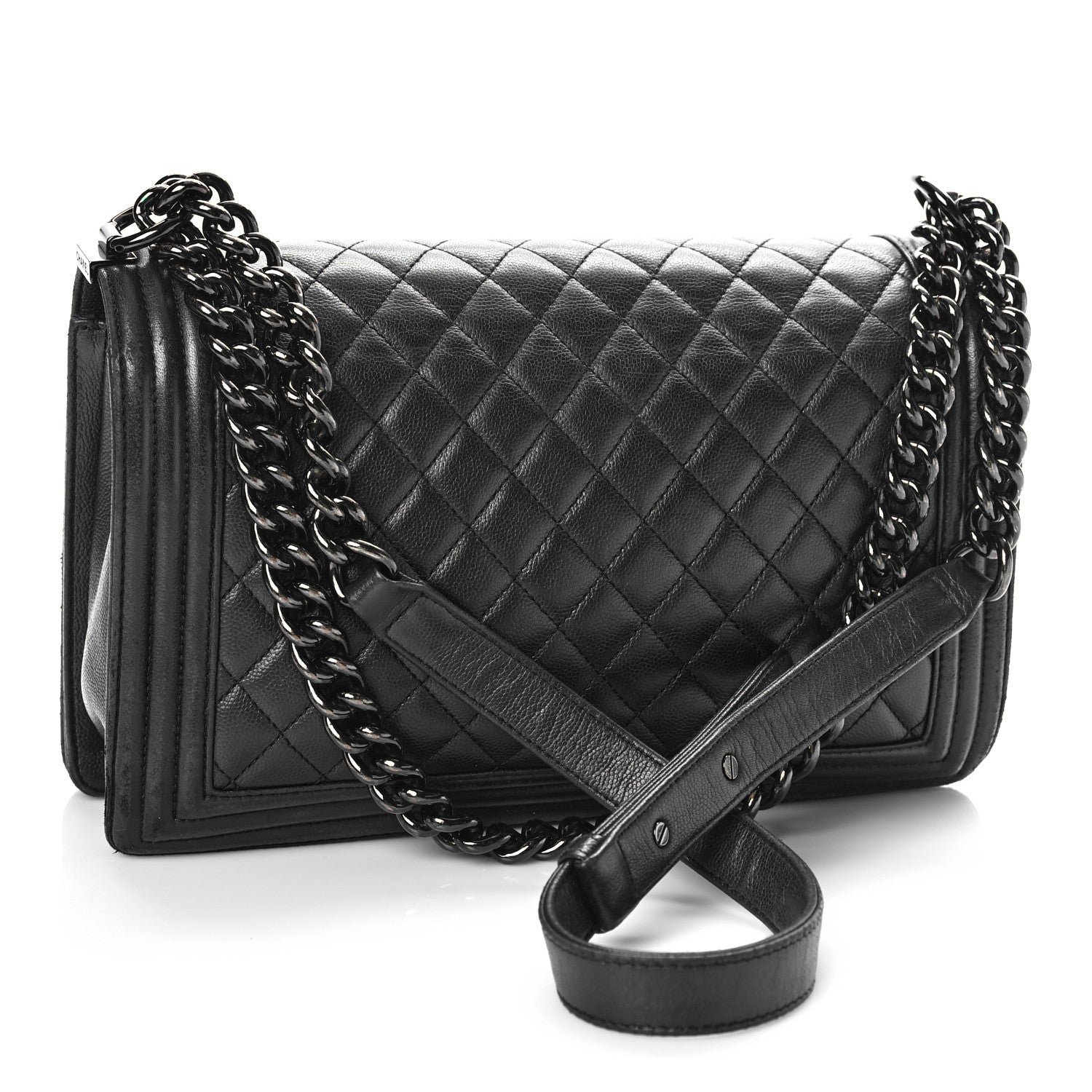 Chanel Caviar Quilted New Medium Boy Flap So Black 3 of 17
