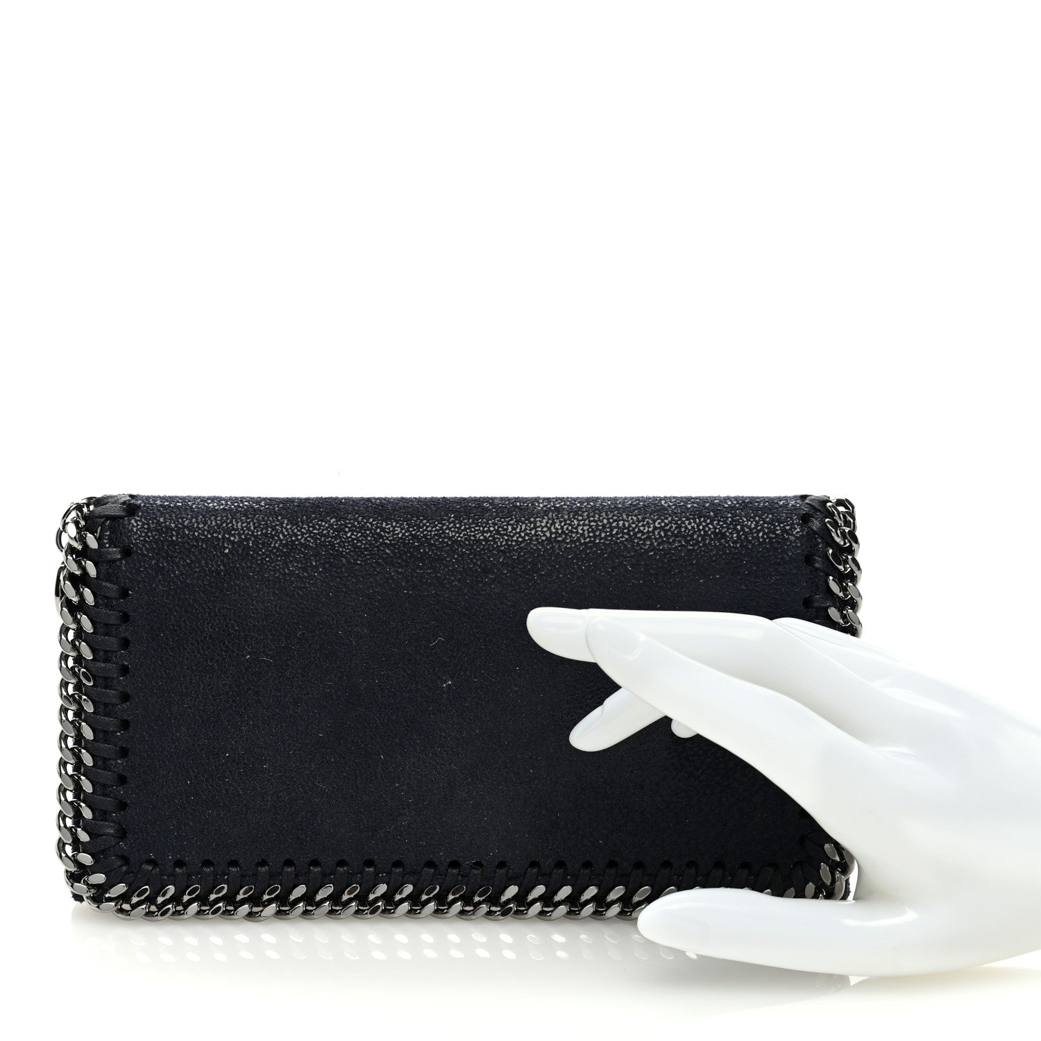 Stella McCartney Shaggy Deer Falabella Flap Wallet Navy 2 of 6